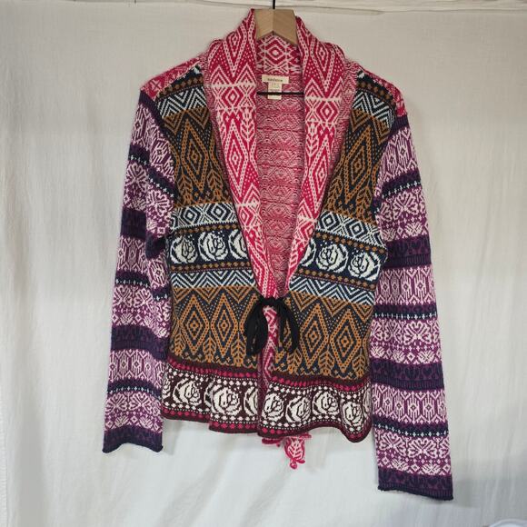 Sundance Gretchen Wool Blend Fair Isle Cardigan - Picture 2 of 4